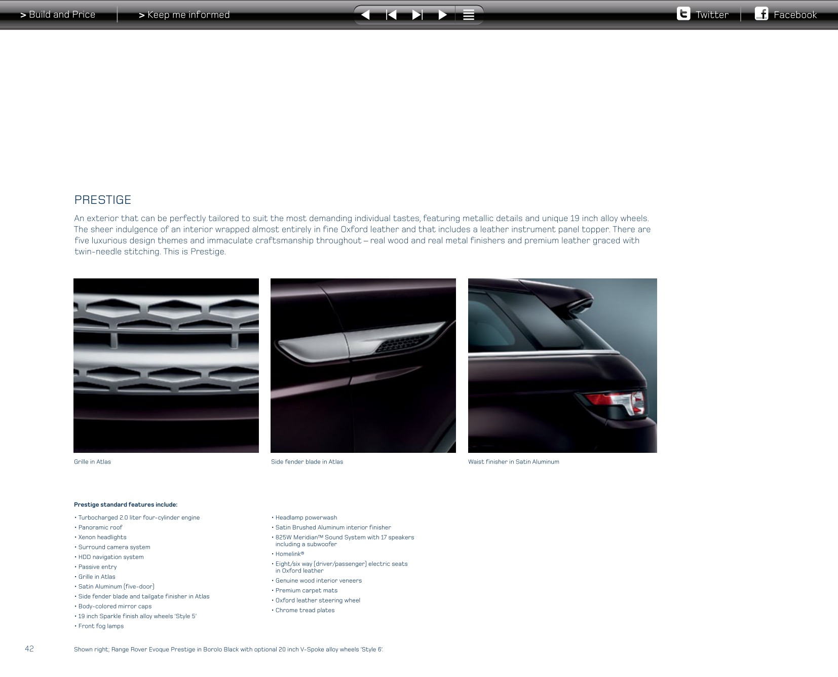 2013 Land Rover Evoque Brochure Page 62